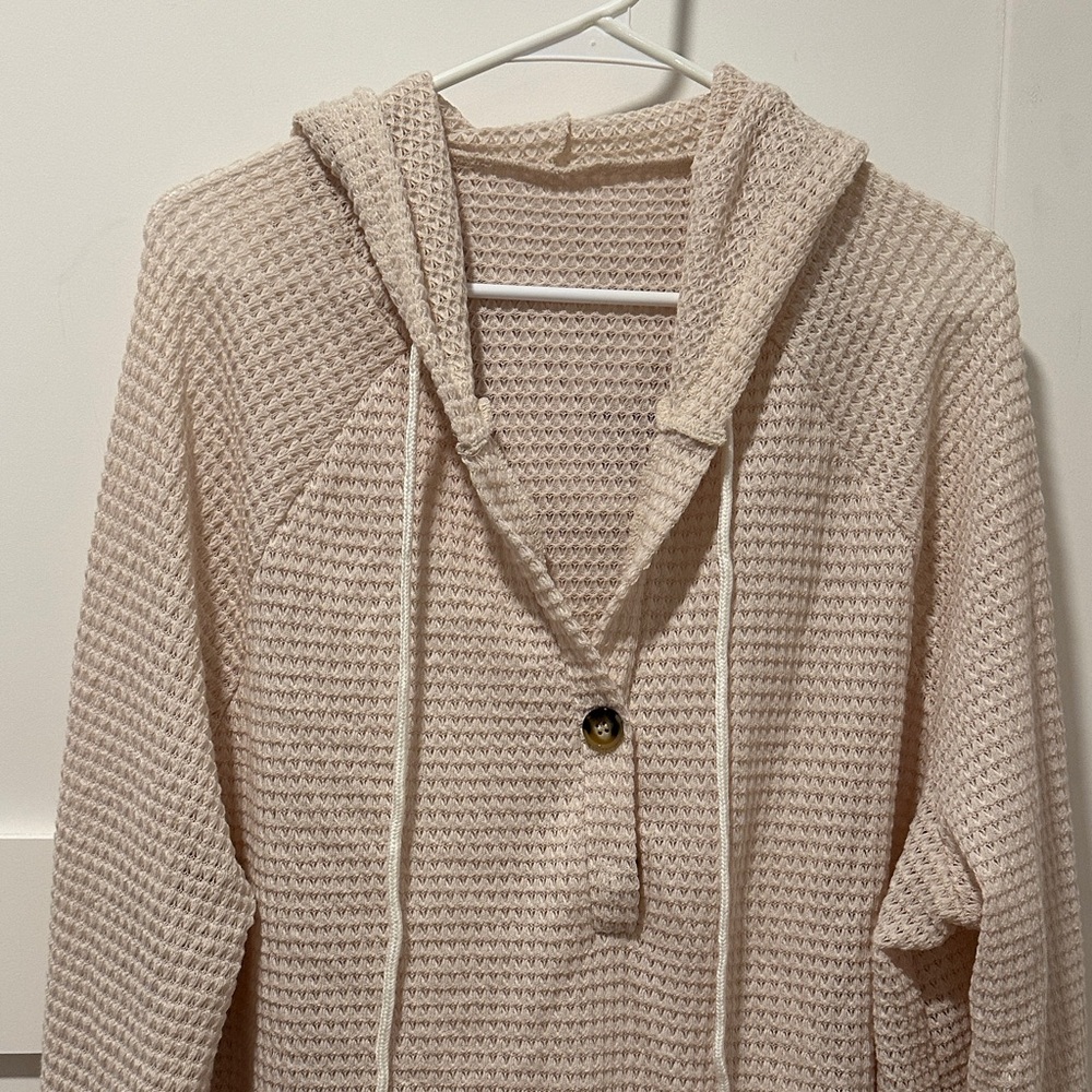 Cream V-Neck Sweater